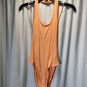 Sleeveless Peach Crewneck Bodysuit - Women NWT